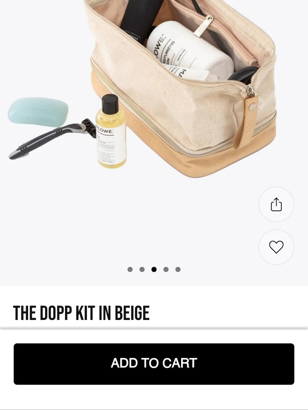 BEIS Canvas and Leather Dopp Kit - Picture 12 of 13